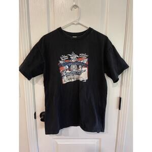 Vintage 90s Black Budweiser King Of Beer Size Large Mens Women’s T Shirt